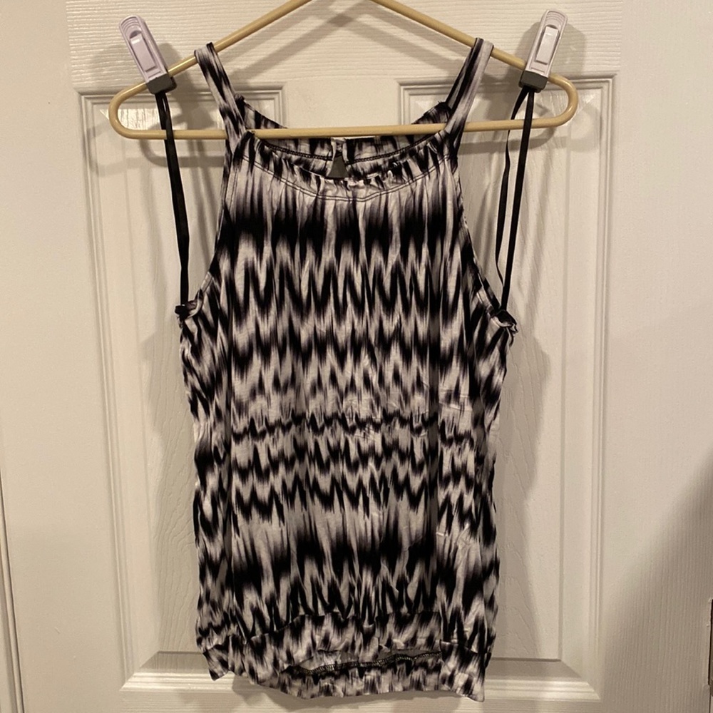 Black and White Halter Top